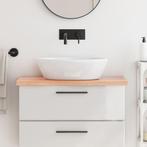 vidaXL Wastafelblad 80x30x(2-4) behandeld massief hout, Huis en Inrichting, Keuken | Keukenelementen, Verzenden, Nieuw