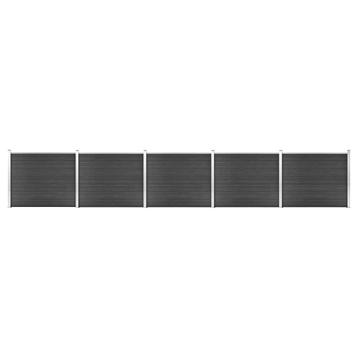 vidaXL Schuttingpanelenset 872x146 cm HKC grijs, Verzenden