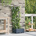 vidaXL Tuinaanplanters Grijs 40 x 40 x 126 cm Staal, Verzenden, Nieuw