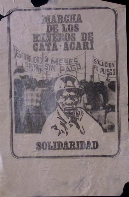 Mijnwerkers van Peru demonstreren op poster (lijst optie), Verzamelen, Posters, Nieuw, Overige onderwerpen, Met lijst, Verzenden