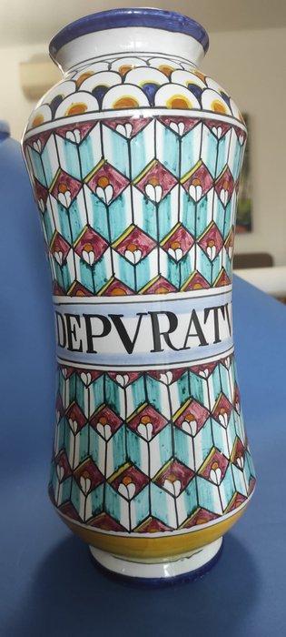 Apothekerspot / Albarello - Majolica, Antiek en Kunst, Antiek | Glaswerk en Kristal