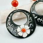Bloedkoraal - Zilver - Oorbellen - MIDDELLANDSE ZEE KORAAL, Verzamelen, Nieuw