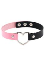 Choker Roze Zwart Hartje Pu Leer Collar Ketting Hart Halsban, Handtassen en Accessoires, Kettingen, Ophalen of Verzenden, Nieuw