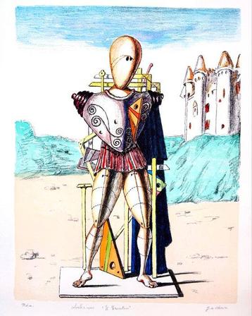 Giorgio De Chirico (1888-1978) - Il Trovatore (Colorata a