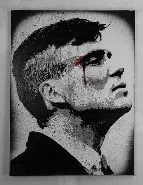 Peaky Blinders - Cillian Murphy - handpainted and signed, Verzamelen, Film en Tv