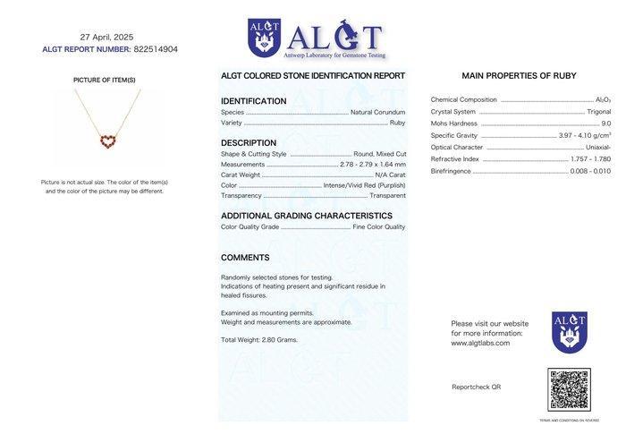 Zonder Minimumprijs - Halsketting Zilver - Ruby -, Handtassen en Accessoires, Kettingen