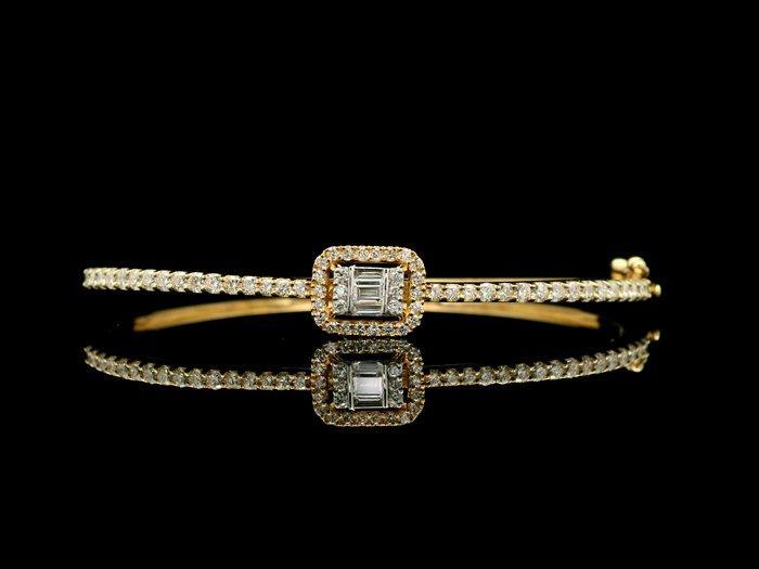 Armband - 18 karaat Geel goud - 1.07ct. tw. Diamant, Handtassen en Accessoires, Armbanden