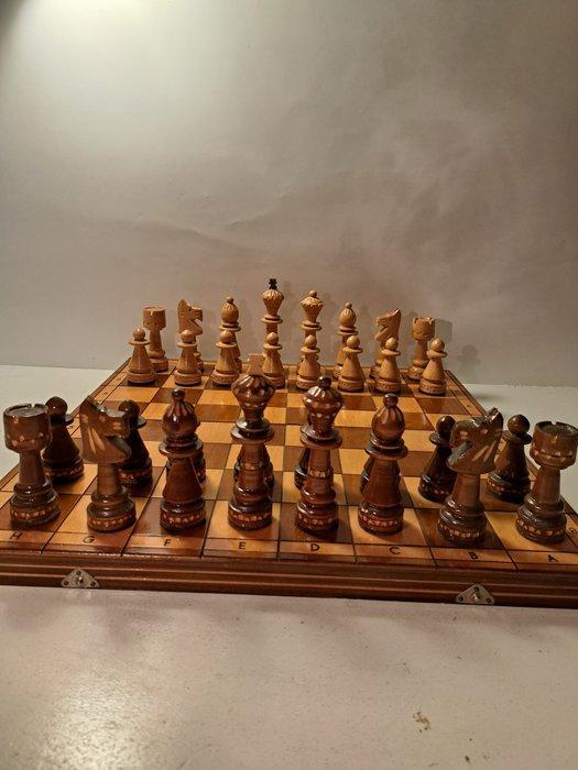 Schaakspel - Extra groot handgemaakt schaakspel / King 14, Antiek en Kunst, Curiosa en Brocante