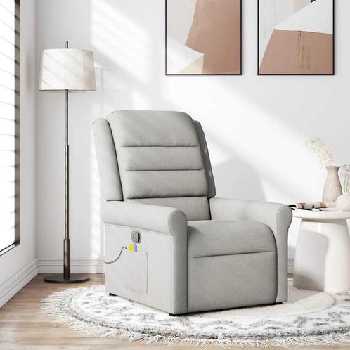 vidaXL Massagestoel verstelbaar stof wolk grijs, Huis en Inrichting, Fauteuils, Nieuw, Verzenden