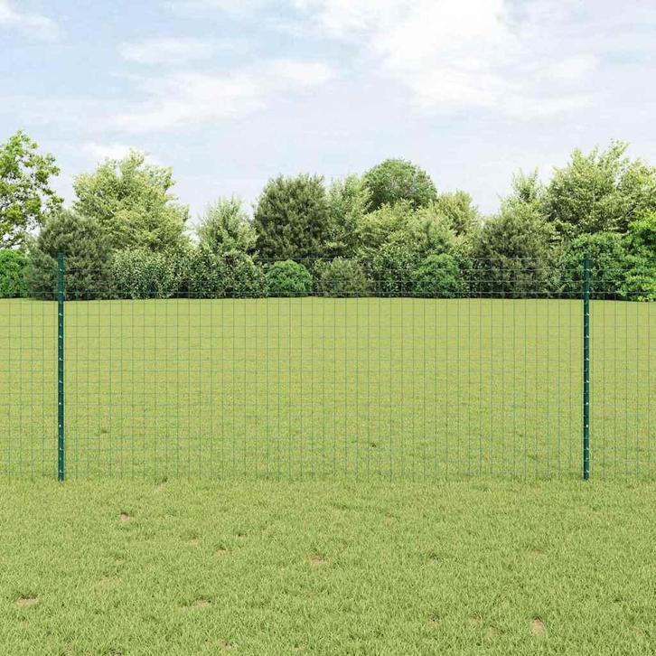 vidaXL Fence Posts 22 pcs Groen 140 cm Staal, Tuin en Terras, Palen, Balken en Planken, Nieuw, Verzenden