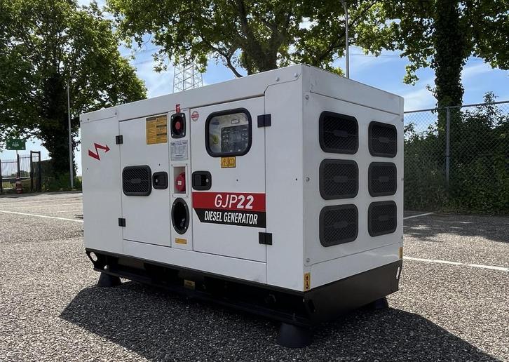 Stroomgroep Silent Perkins 20 kVA 400V, Doe-het-zelf en Bouw, Aggregaten, Dieselolie, Nieuw, Elektrisch startend, Geluidgedempt