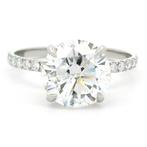 Zonder Minimumprijs - Ring Platina -  3.37ct. tw. Diamant, Handtassen en Accessoires, Ringen, Nieuw