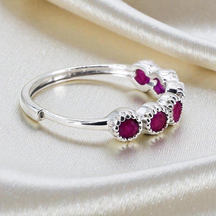 Zonder minimumprijs - Ring Verguld Robijn - 18kt goud, Handtassen en Accessoires, Ringen