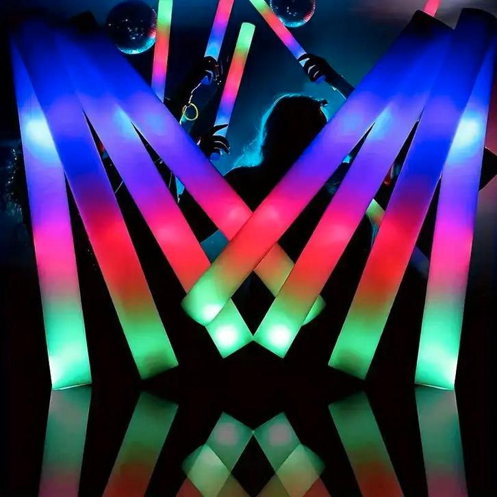 LED - Foamsticks       1x, Kleding | Heren, Carnavalskleding en Feestkleding, Nieuw, Verzenden
