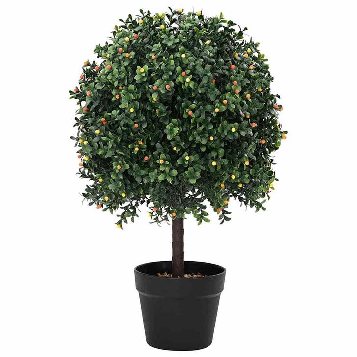 vidaXL Kunstmatige boom Groen 35 x 35 x 50 cm Kunststof, Huis en Inrichting, Woonaccessoires | Kunstplanten en Kunstbloemen, Nieuw