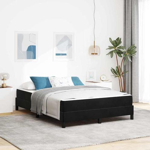 vidaXL Boxspringbed met matras Zwart 140 x 200 cm Fluweel, Huis en Inrichting, Slaapkamer | Bedden, Nieuw, Verzenden