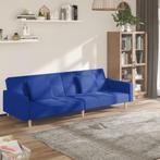 vidaXL Canapé-lit à 2 places avec deux oreillers bleu, Maison & Meubles, Canapés | Salons, Neuf, Verzenden