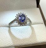 Verlovingsring - 18 karaat Witgoud - 2.15ct. tw. Tanzaniet -