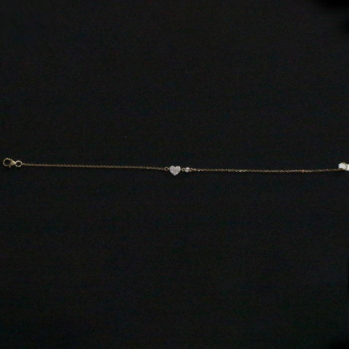 Armband - 18 karaat Geel goud - 0.12ct. tw. Diamant, Handtassen en Accessoires, Armbanden