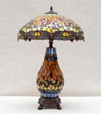Lamp - Tiffany style - dragonfly - Messing, Glas