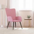 vidaXL Relaxstoel fluweel roze, Huis en Inrichting, Verzenden, Nieuw