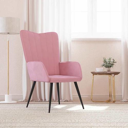 vidaXL Relaxstoel fluweel roze, Huis en Inrichting, Fauteuils, Nieuw, Verzenden