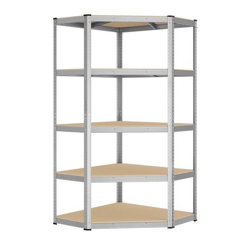 Hoek Ãtagere 5 Niveaus Zwart/Beige - Retour deal - 40% k., Huis en Inrichting, Kasten | Stellingkasten, Nieuw, Verzenden