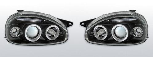 Koplampen Angel Eyes | Opel Corsa B 1993-2000 | zwart, Auto-onderdelen, Verlichting, Nieuw, Opel, Verzenden