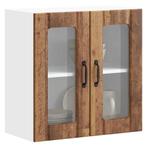vidaXL Keukenwandkast met glazen deur Lucca bewerkt hout oud, Verzenden, Nieuw