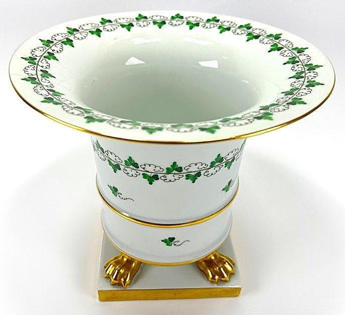 Prestigioso Cachepot / Vaso Herend - Piedi a Zampa di Leone, Antiek en Kunst, Antiek | Glaswerk en Kristal