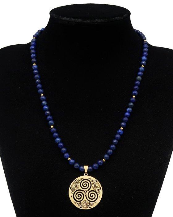 Lapis lazuli - Triskèle Solaire & Mystique Celte -, Antiquités & Art, Antiquités | Livres & Manuscrits