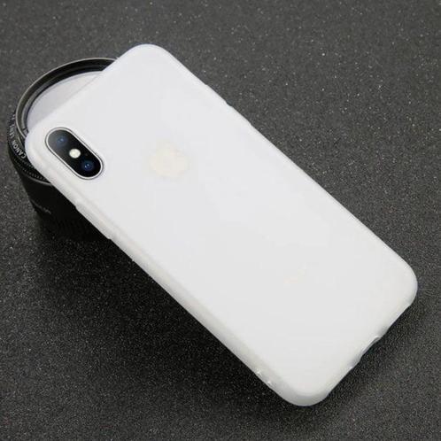 iPhone X Ultraslim Silicone Hoesje TPU Case Cover Wit, Télécoms, Téléphonie mobile | Housses, Coques & Façades | Apple iPhone