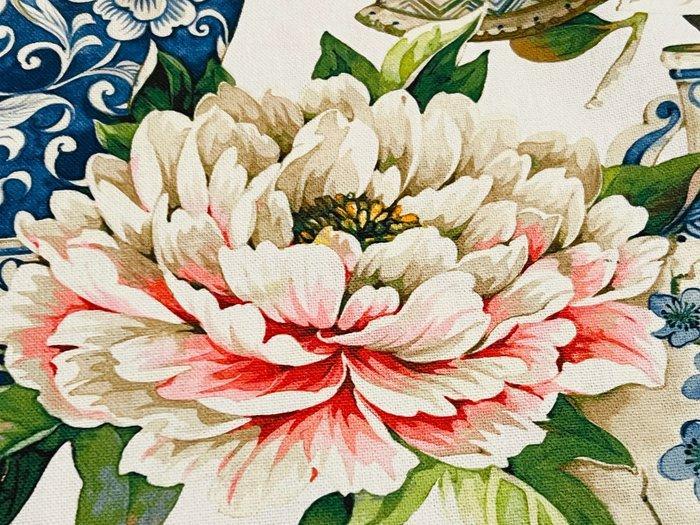 Bloeiende elegantie: Prachtige katoenstof Oeko Tex -, Antiek en Kunst, Antiek | Tapijten, Tafelkleden en Textiel