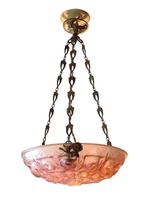 Jean NOVERDY - Lamp - Pâte de verre en brons - Lamp,, Antiek en Kunst