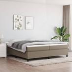 vidaXL Sommier à lattes de lit avec matelas Taupe, Maison & Meubles, Verzenden, Neuf