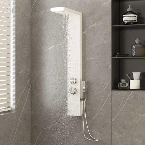 vidaXL Douchepaneelsysteem aluminium wit, Doe-het-zelf en Bouw, Sanitair, Nieuw, Verzenden