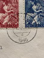 Pays-Bas 1946 - FDC - timbres daide nationale - NVPH