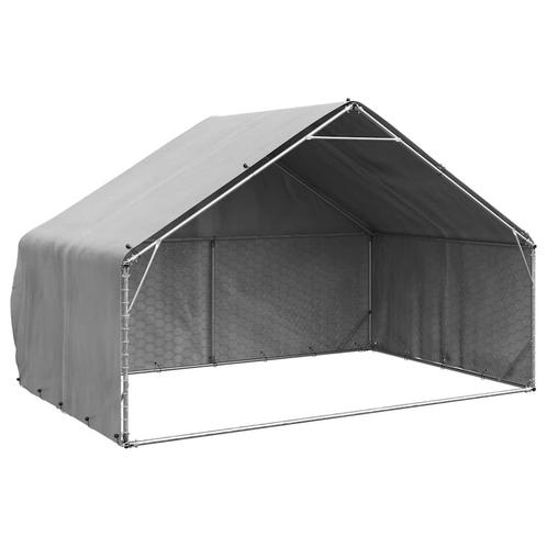 vidaXL Hondenkennel buiten met deksel 3x2x1,9 m, Dieren en Toebehoren, Hondenhokken, Nieuw, Verzenden