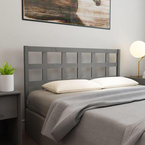 vidaXL Hoofdbord 156x4x100 cm massief grenenhout grijs, Huis en Inrichting, Slaapkamer | Bedden, Nieuw, Verzenden