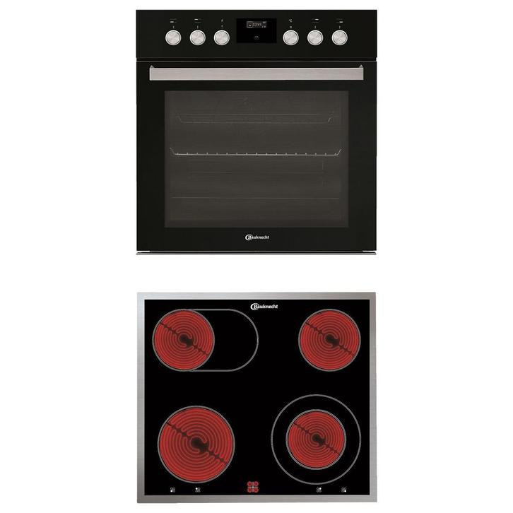 Bauknecht HEKO Black 500 P – Inbouw oven- en kookplaat set –, Elektronische apparatuur, Kookplaten, Ophalen of Verzenden