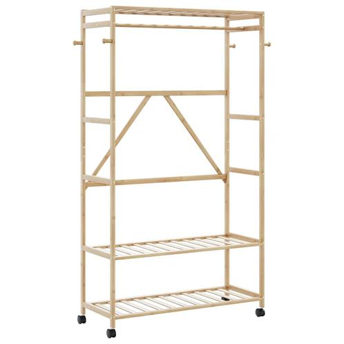 vidaXL Kledingrek met schappen en wielen 110x40x180 cm, Huis en Inrichting, Kasten | Kleerkasten, Nieuw, Verzenden