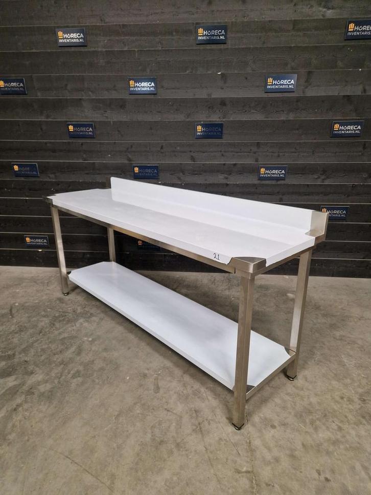 Werktafel | RVS | 200cm, Zakelijke goederen, Horeca | Meubilair en Inrichting, Gebruikt