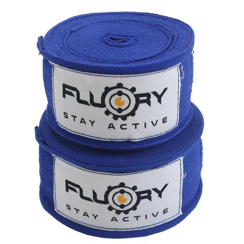 Fluory Boksbandages Hand Wraps Blauw 300 / 500 cm, Sport en Fitness, Vechtsporten en Zelfverdediging, Vechtsportbescherming, Nieuw