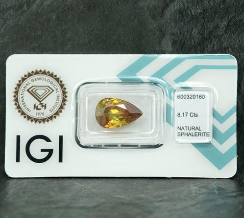 Sfaleriet - 8.17 ct - International Gemological Institute, Handtassen en Accessoires, Edelstenen