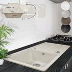 Spoelbak - Wasbak - Keuken - Graniet - 76x22x46 cm - Beige -, Huis en Inrichting, Keuken | Keukenelementen, Verzenden, Nieuw