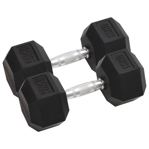 vidaXL Halters 2 st 30 kg gietijzer, Sport en Fitness, Fitnessmaterialen, Nieuw, Verzenden