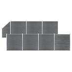 vidaXL Schuttingset 7 vierkant en 1 schuin 1311x186 cm HKC, Verzenden, Nieuw