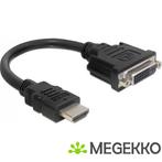 DeLOCK 65327 HDMI-DVI kabel M/F 20cm, Nieuw, Verzenden