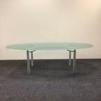 Tweedehands design vergadertafel 240x118 cm,  met glazen, Gebruikt, Bureau