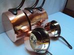 5 casseroles cuivre et acier inoxydable professionnelle -